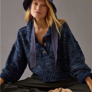 Anthropologie Pilcro Henley Sweater